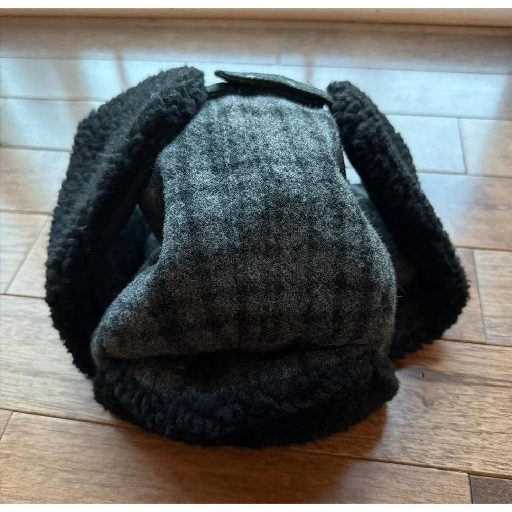Mens Levis Flannel Trapper Winter Sherpa Hat Cap Small/Medium